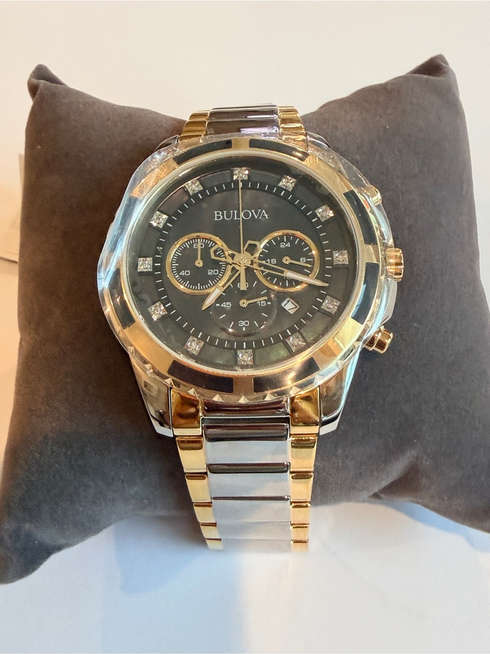 Bulova Two-Tone Gold and Silver Chronograph Watch